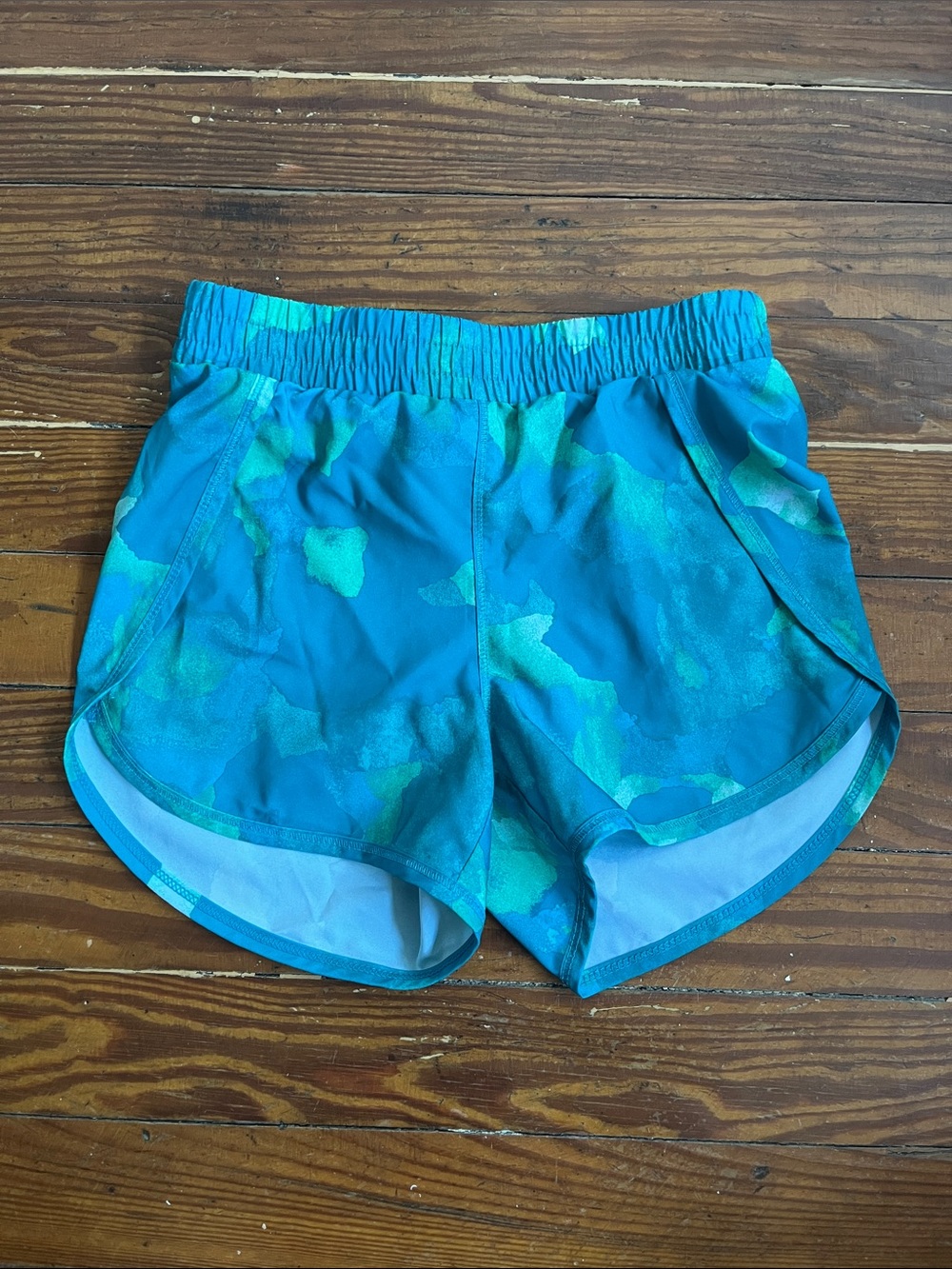 all in motion Teal and Aqua Camo Kids Athletic Shorts